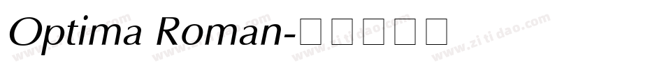 Optima Roman字体转换